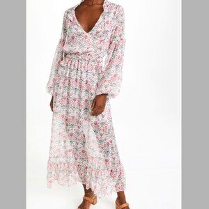 MISA Los Angeles Amata Bohemian Maxi Dress In Somerset Stencil Size Medium NWOT